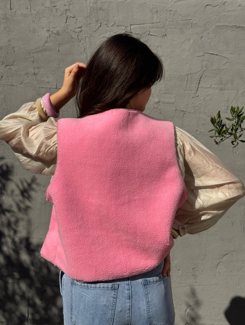 Gilet Lyor -Rose pale