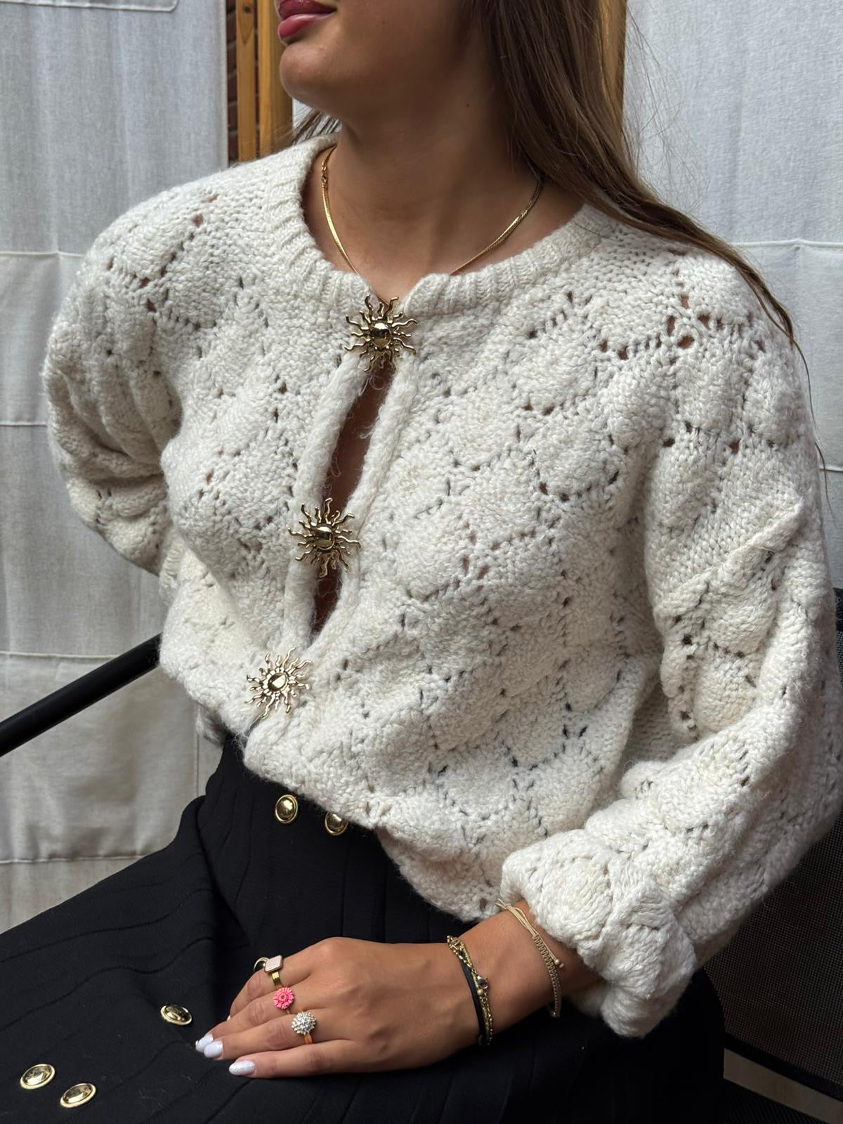 Gilet Amélie –Blanc