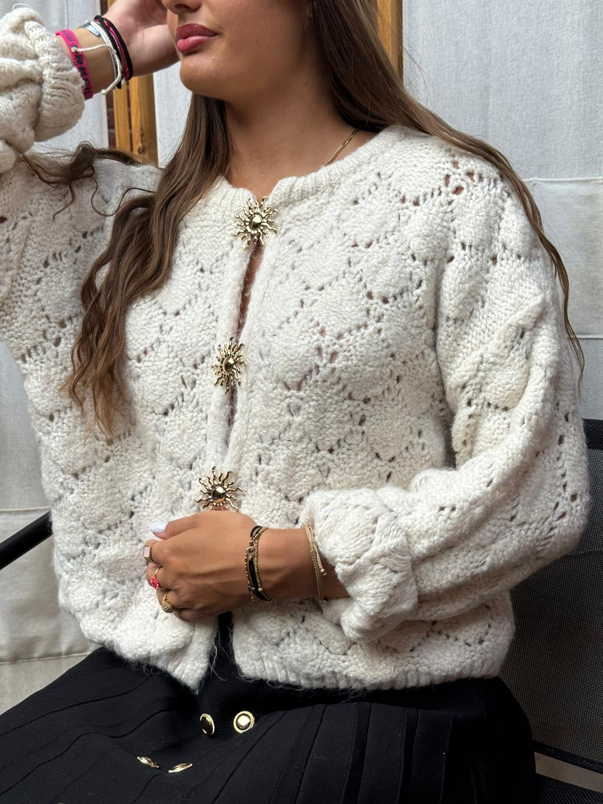 Gilet Amélie –Blanc