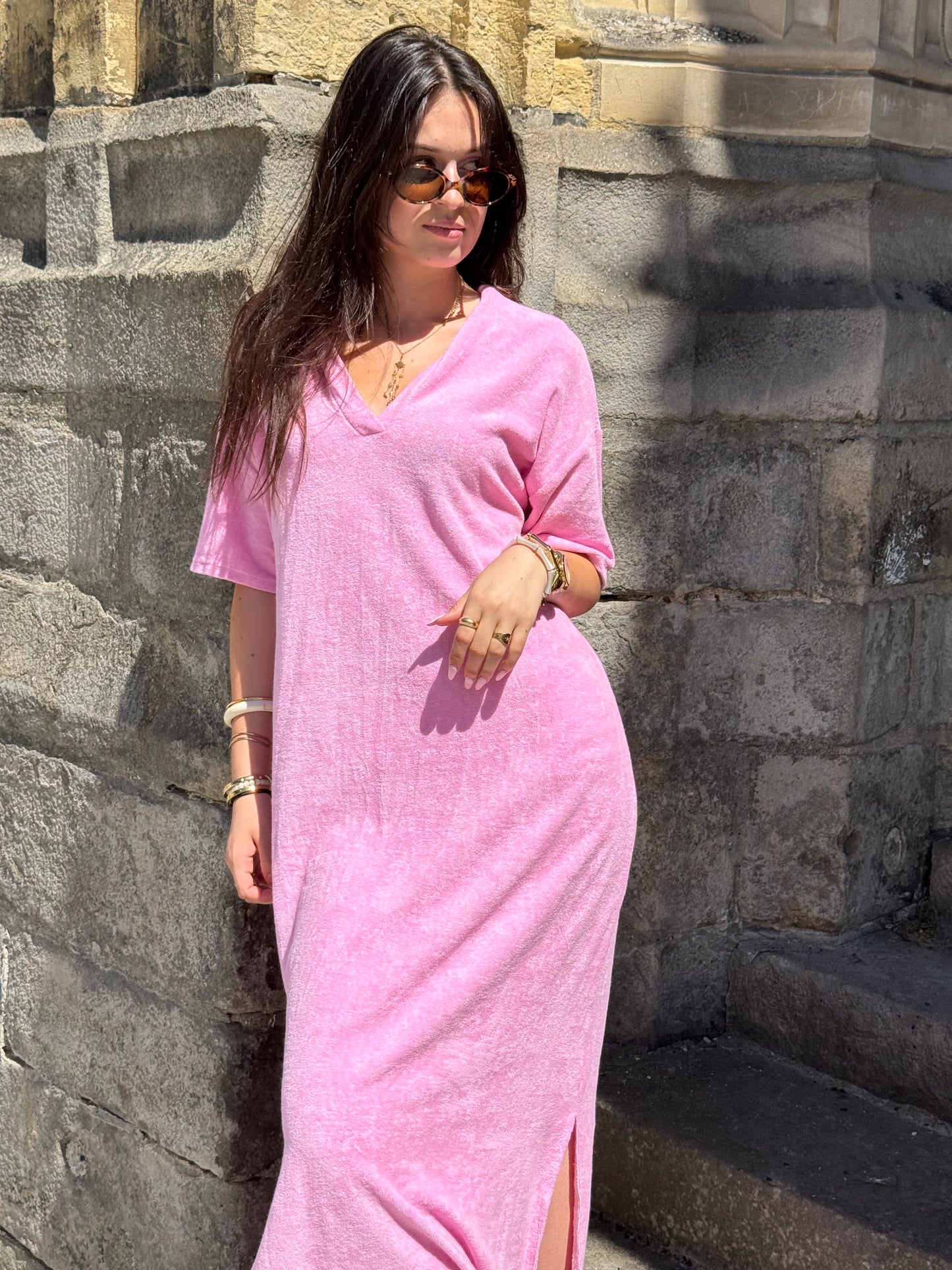 Robe éponge - Rose
