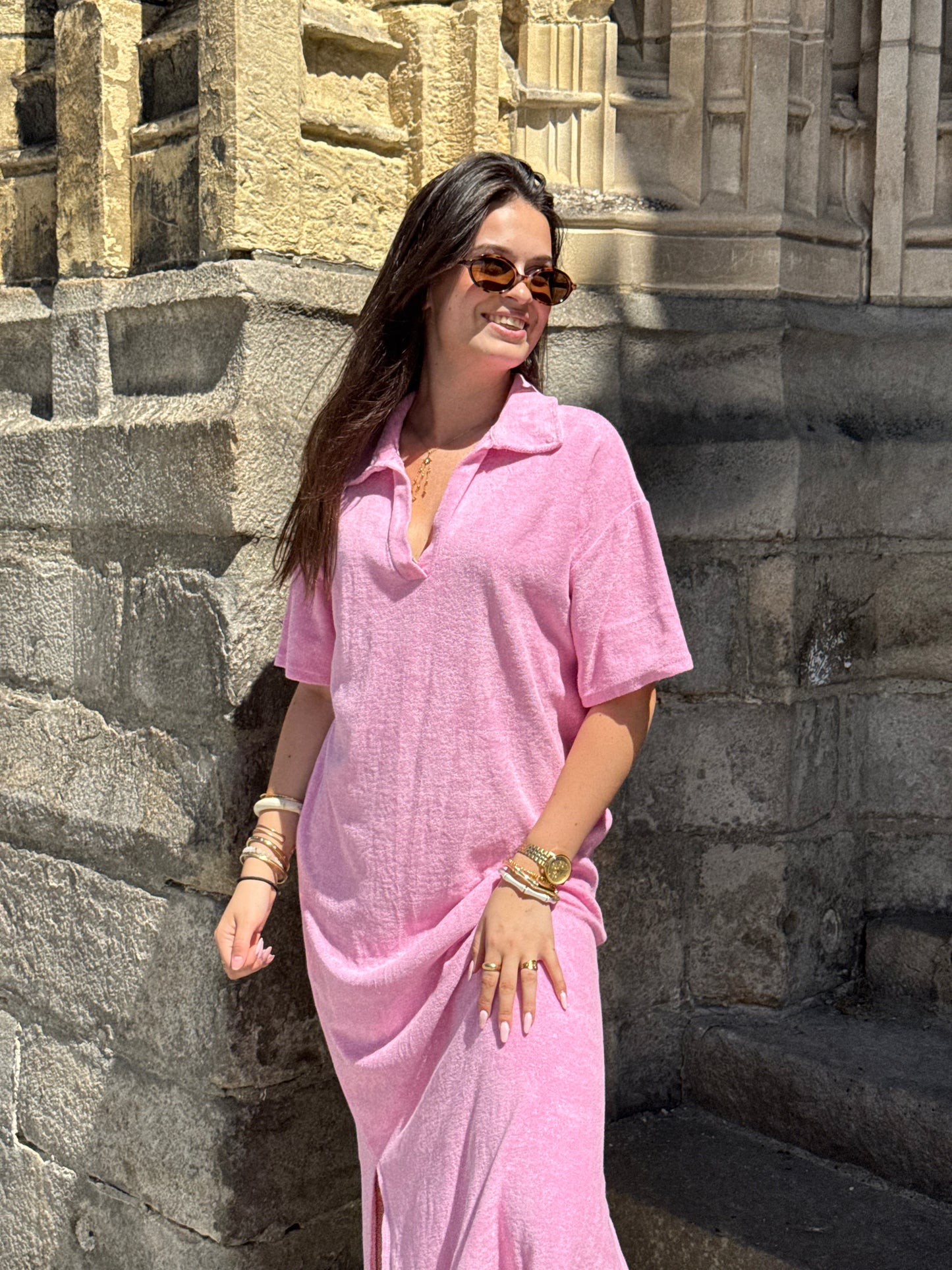 Robe éponge - Rose