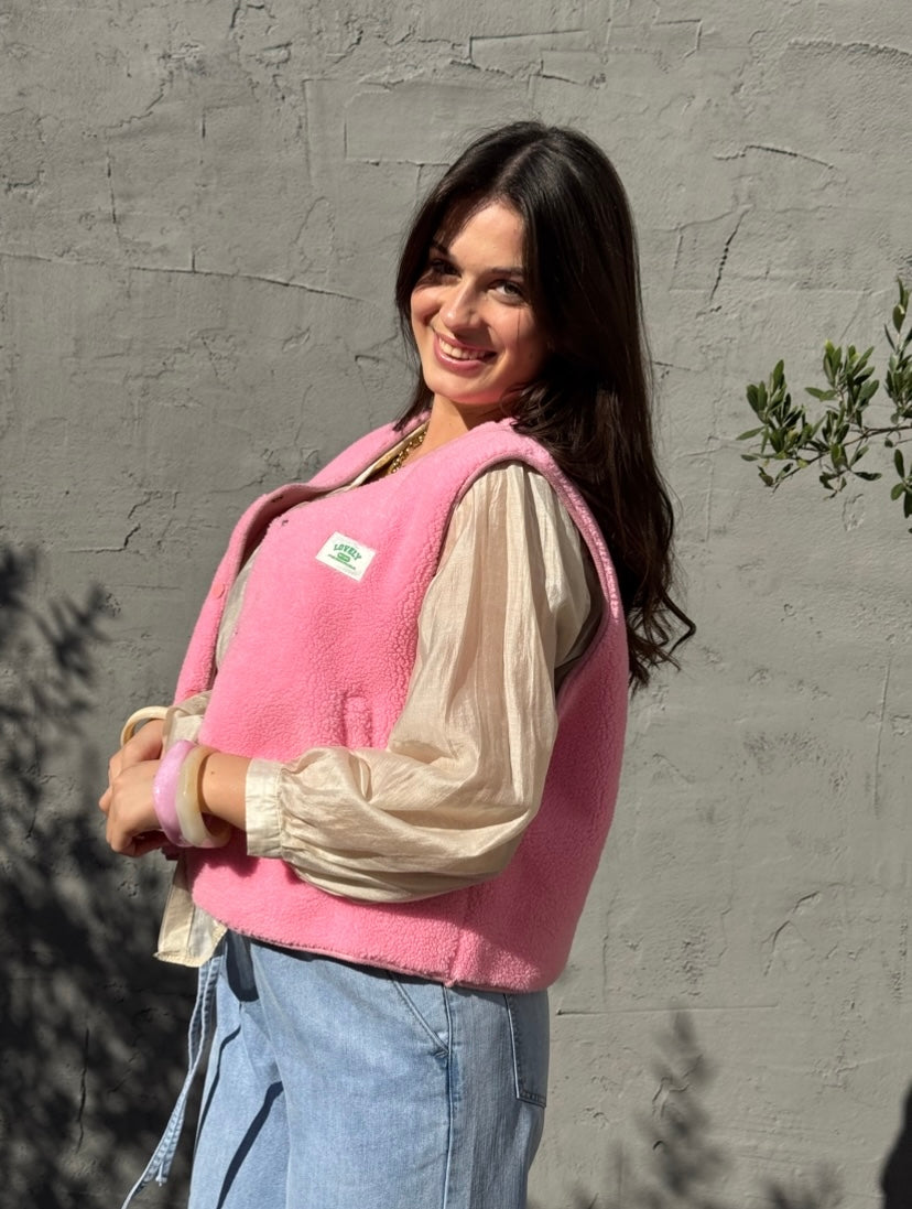 Gilet Lyor -Rose pale
