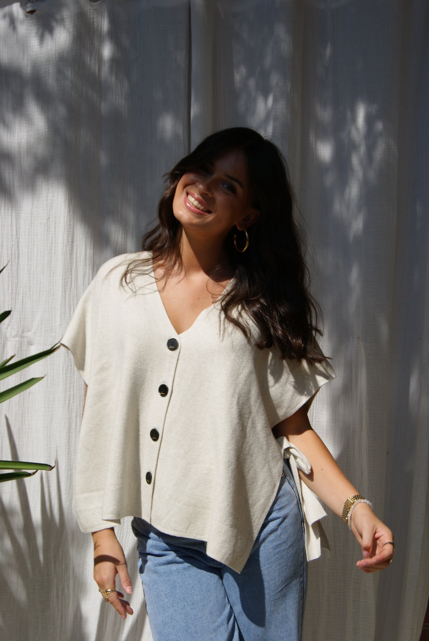 Gilet sans manches Théo - Ecru