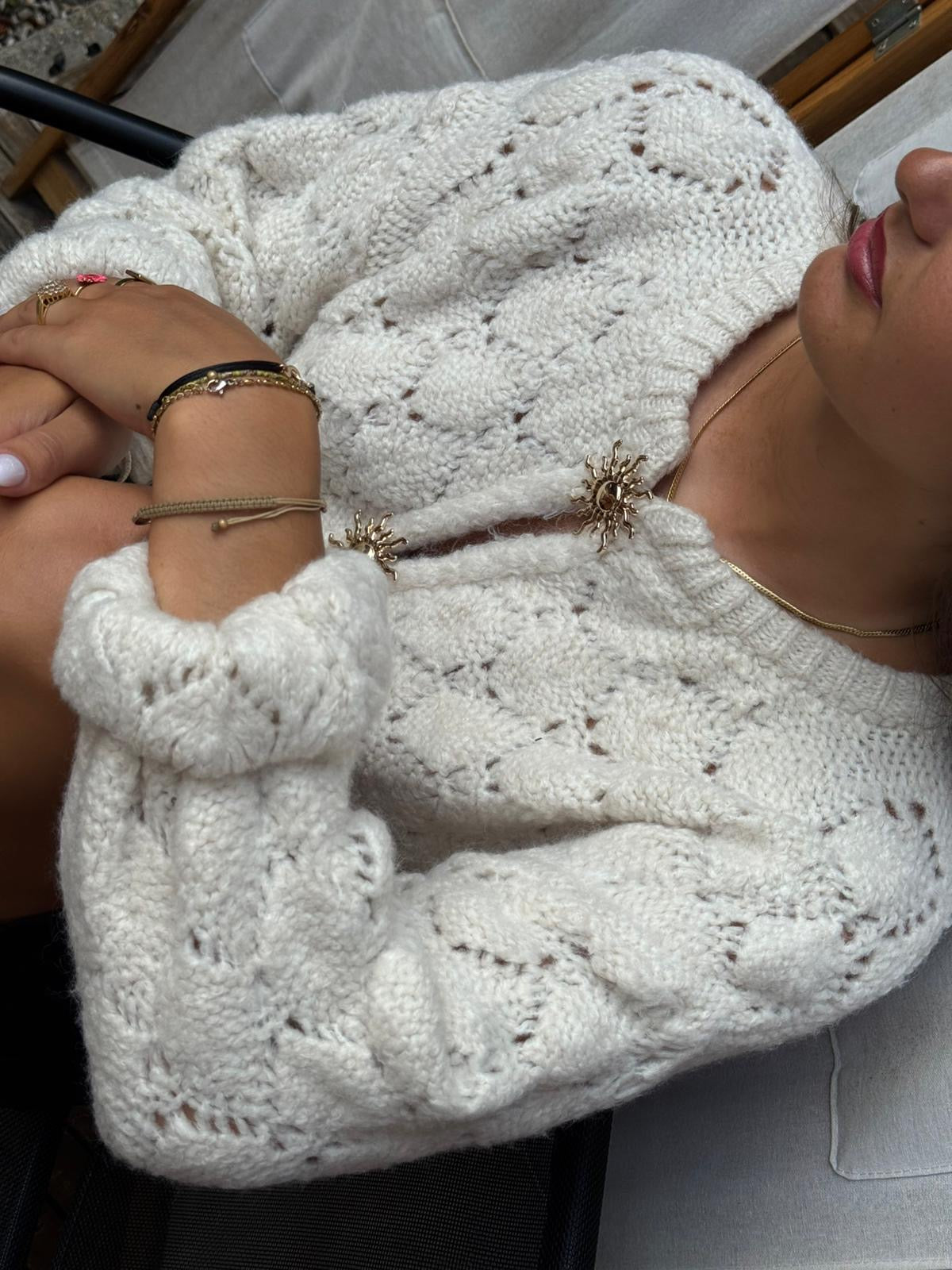 Gilet Amélie –Blanc