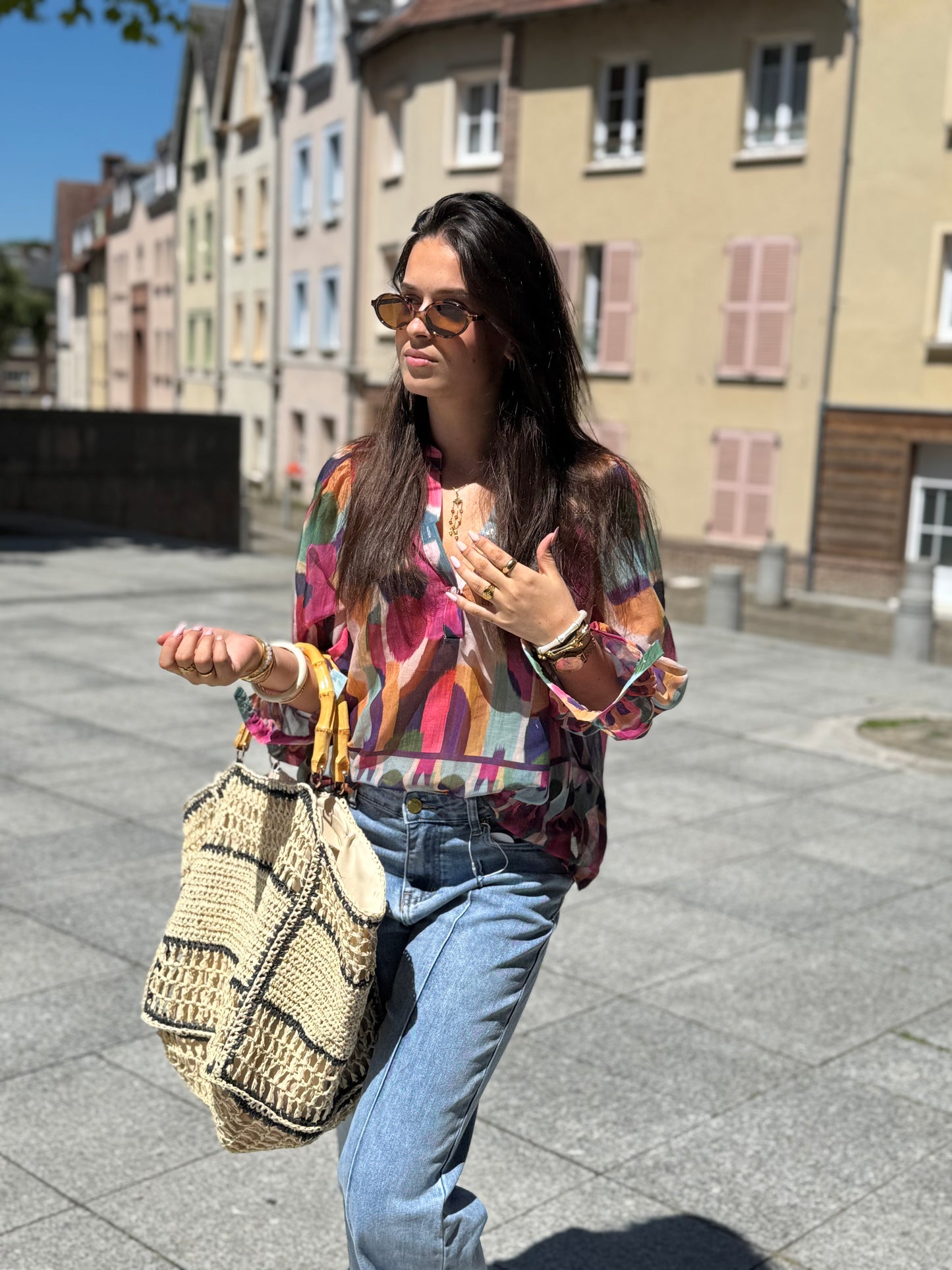 Blouse multicolore