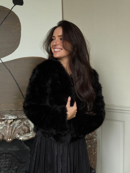 Fourrure Aline -Noir