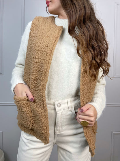 Gilet sans manches Lulu - Camel (Femme)