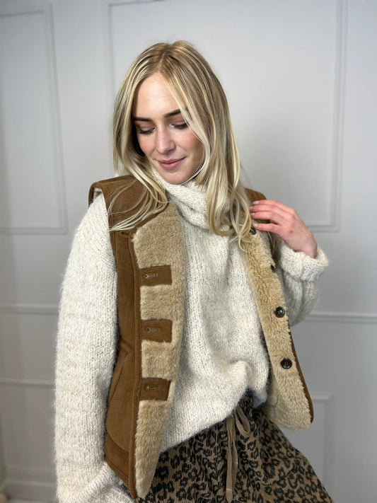 Gilet sans manches Eloïse - Camel