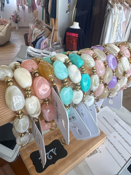 Bracelet perles couleurs