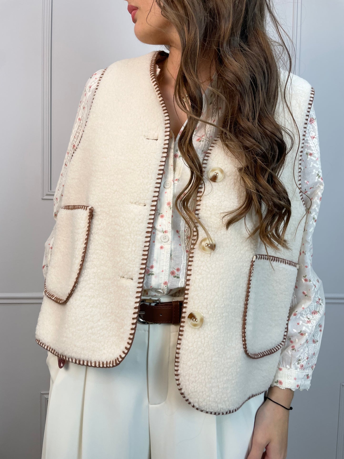 Gilet sans manches Alba - Beige