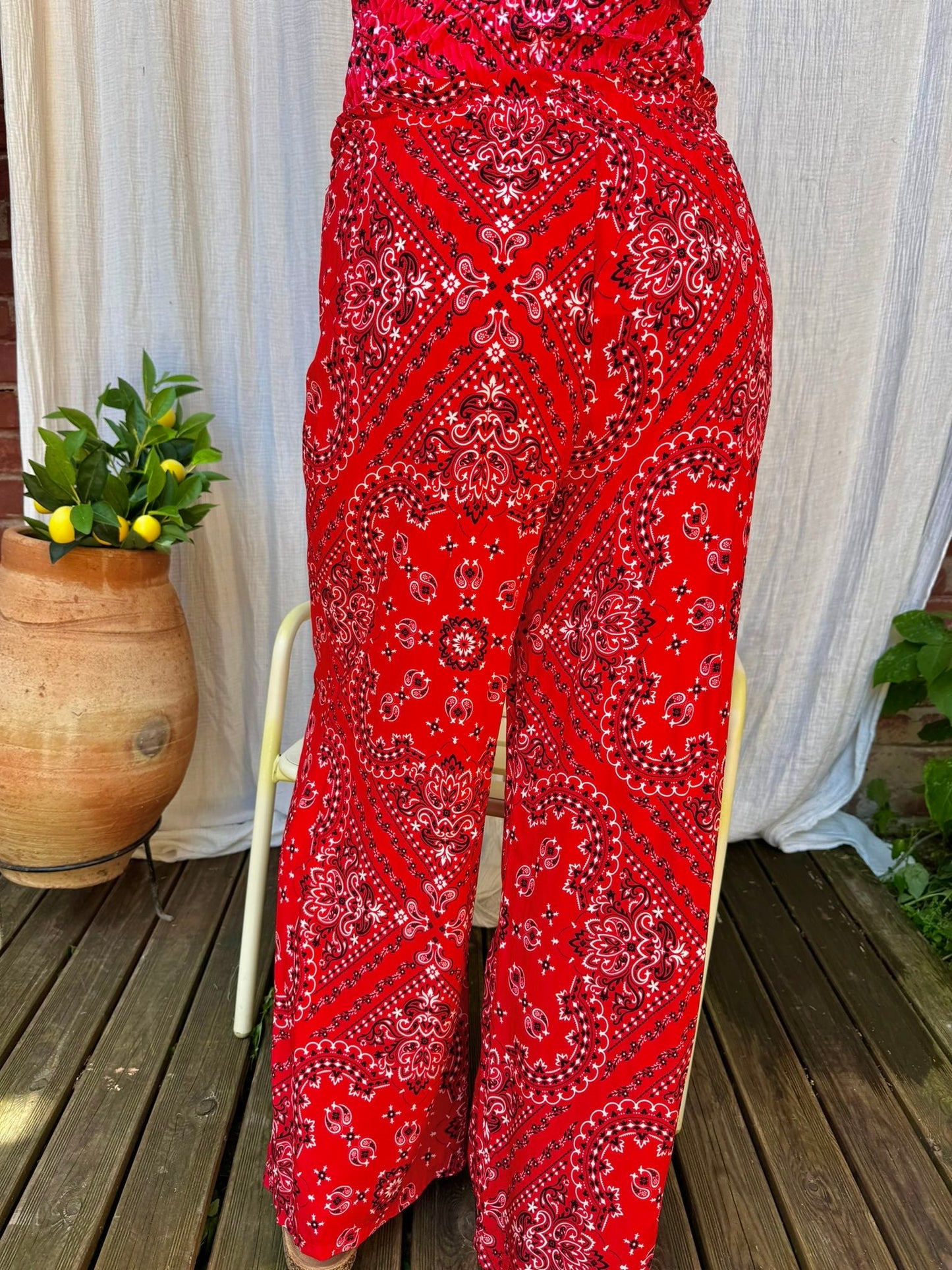 Pantalon Bandana - Rouge