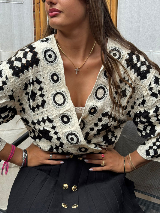 Gilet Olga -Noir