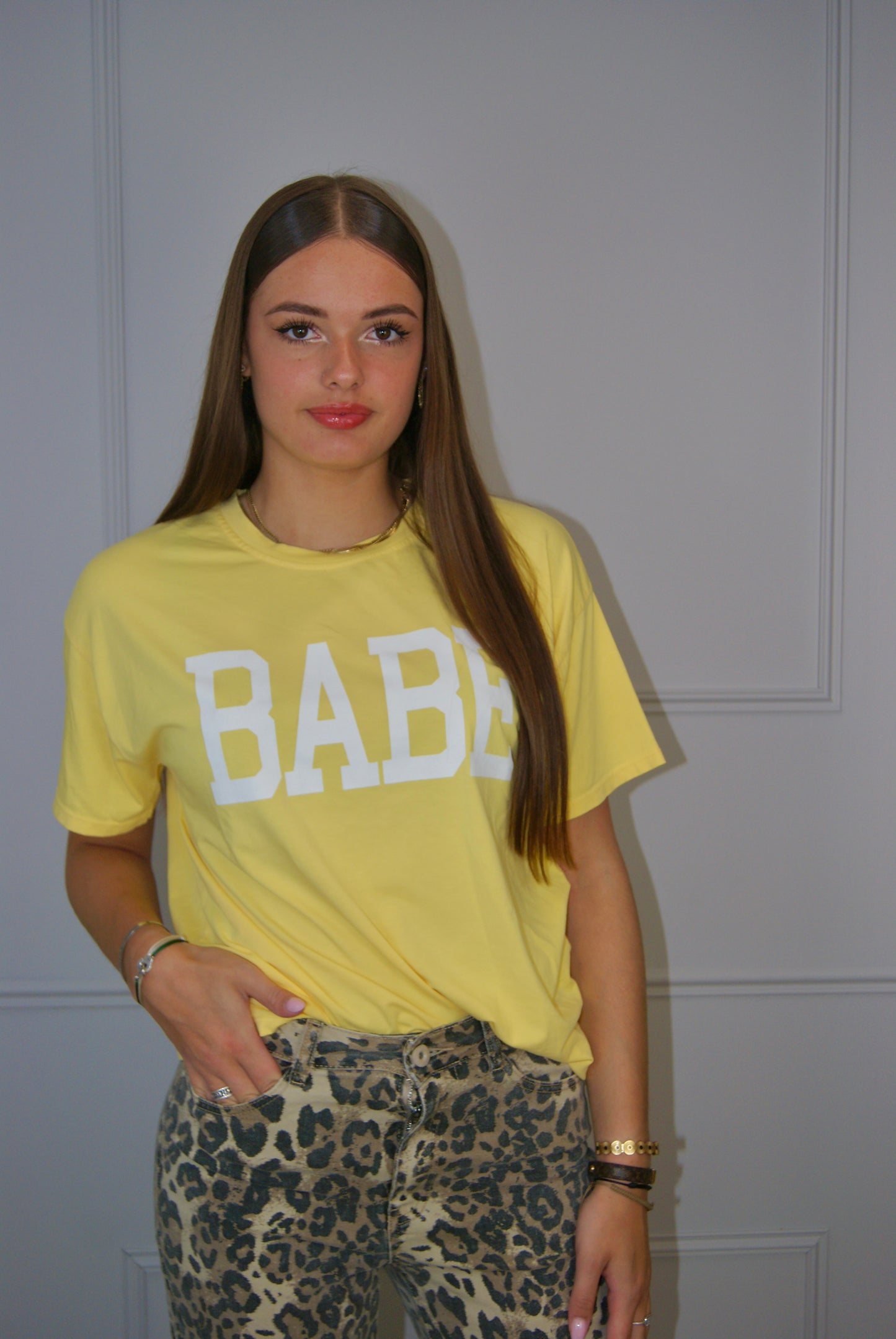 Tee Shirt BABE - Jaune