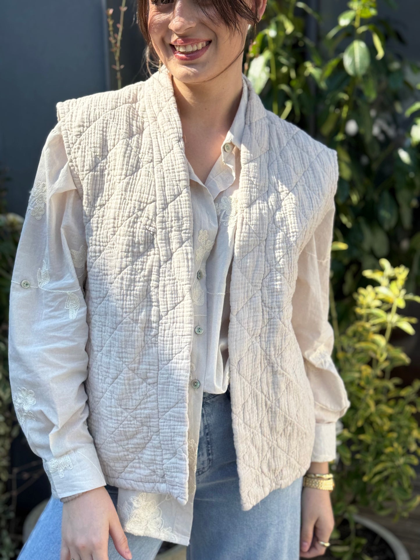 Gilet Charlotte -Beige