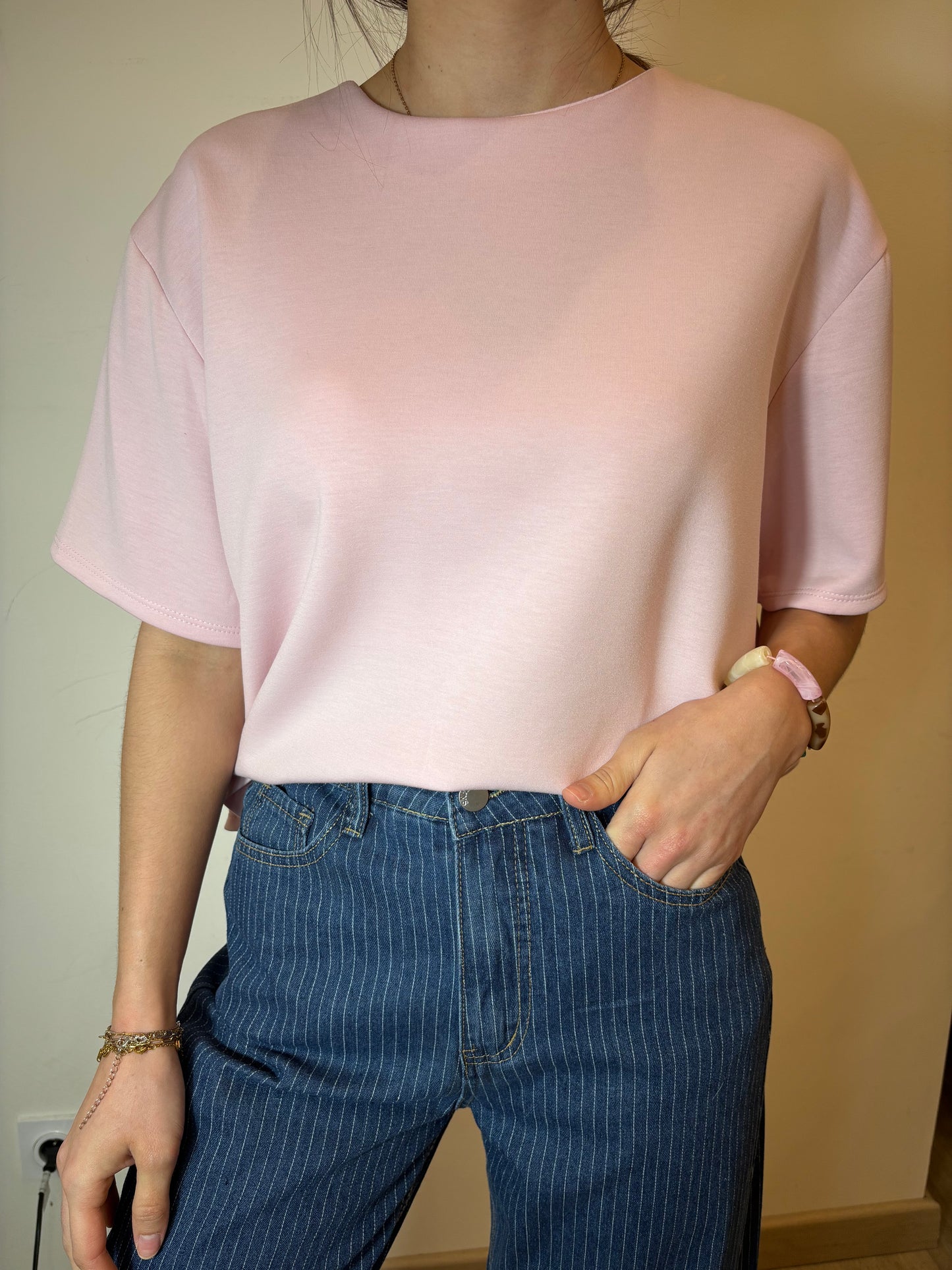 T-shirt Claudine -Rose pastel