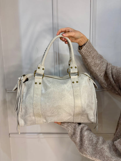 Sac cuir grand -Beige