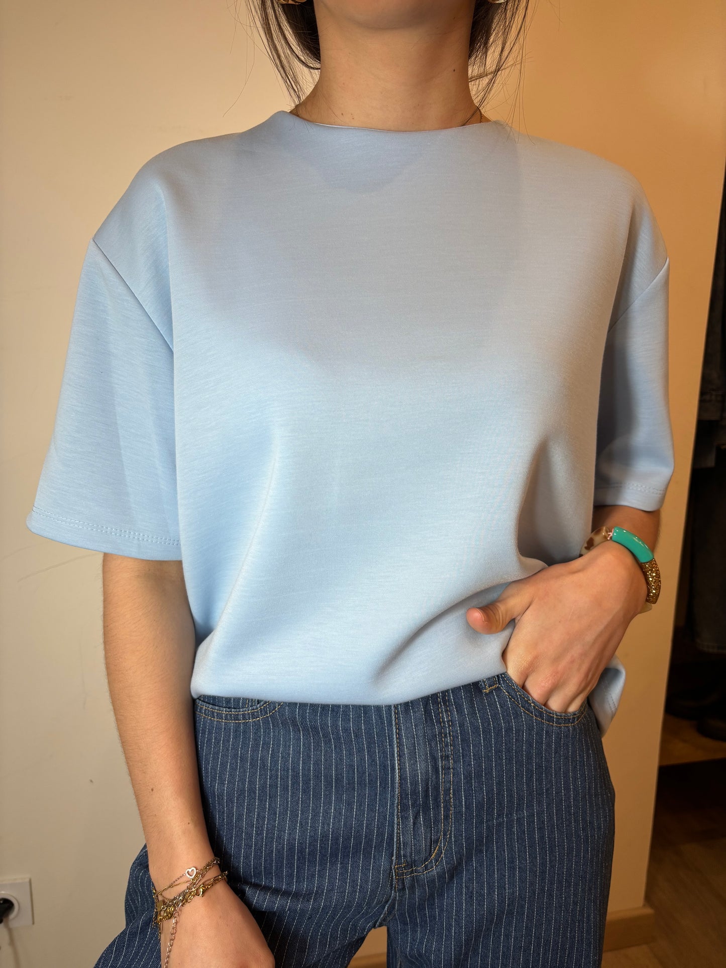T-shirt Claudine -Bleu pastel