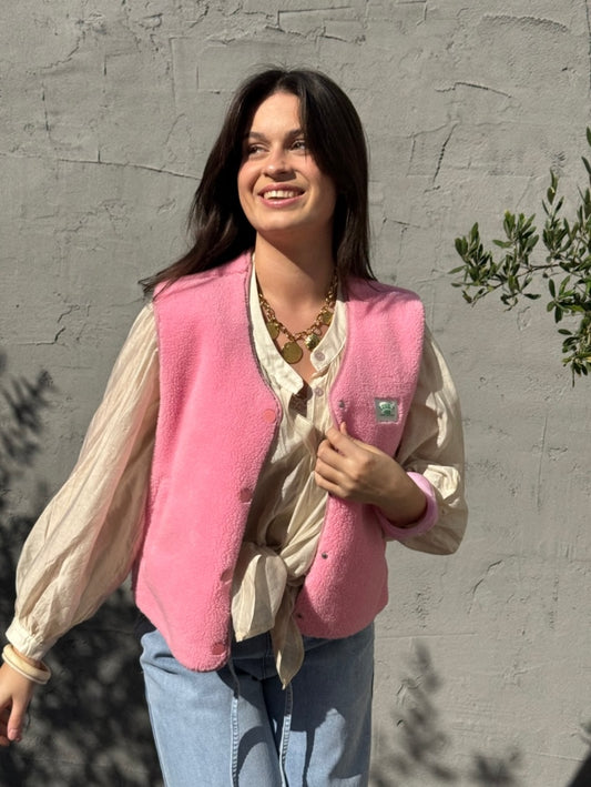 Gilet Lyor -Rose pale