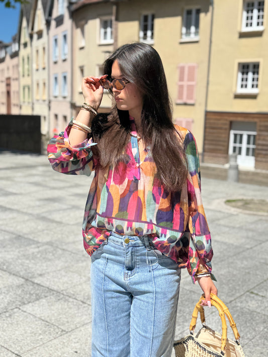 Blouse multicolore