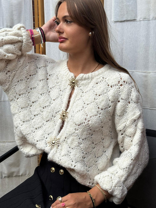Gilet Amélie –Blanc