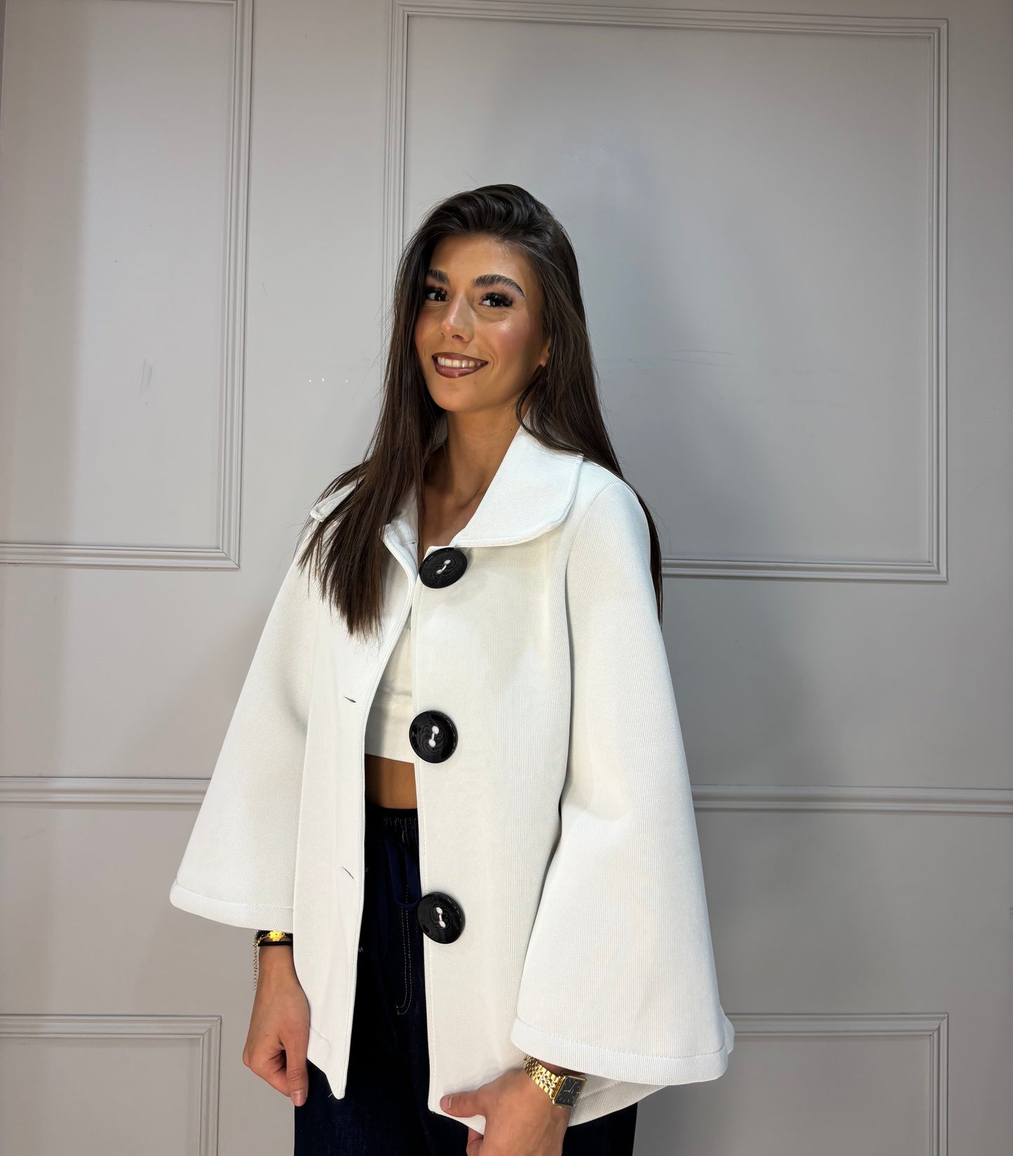 Veste boutons -Beige