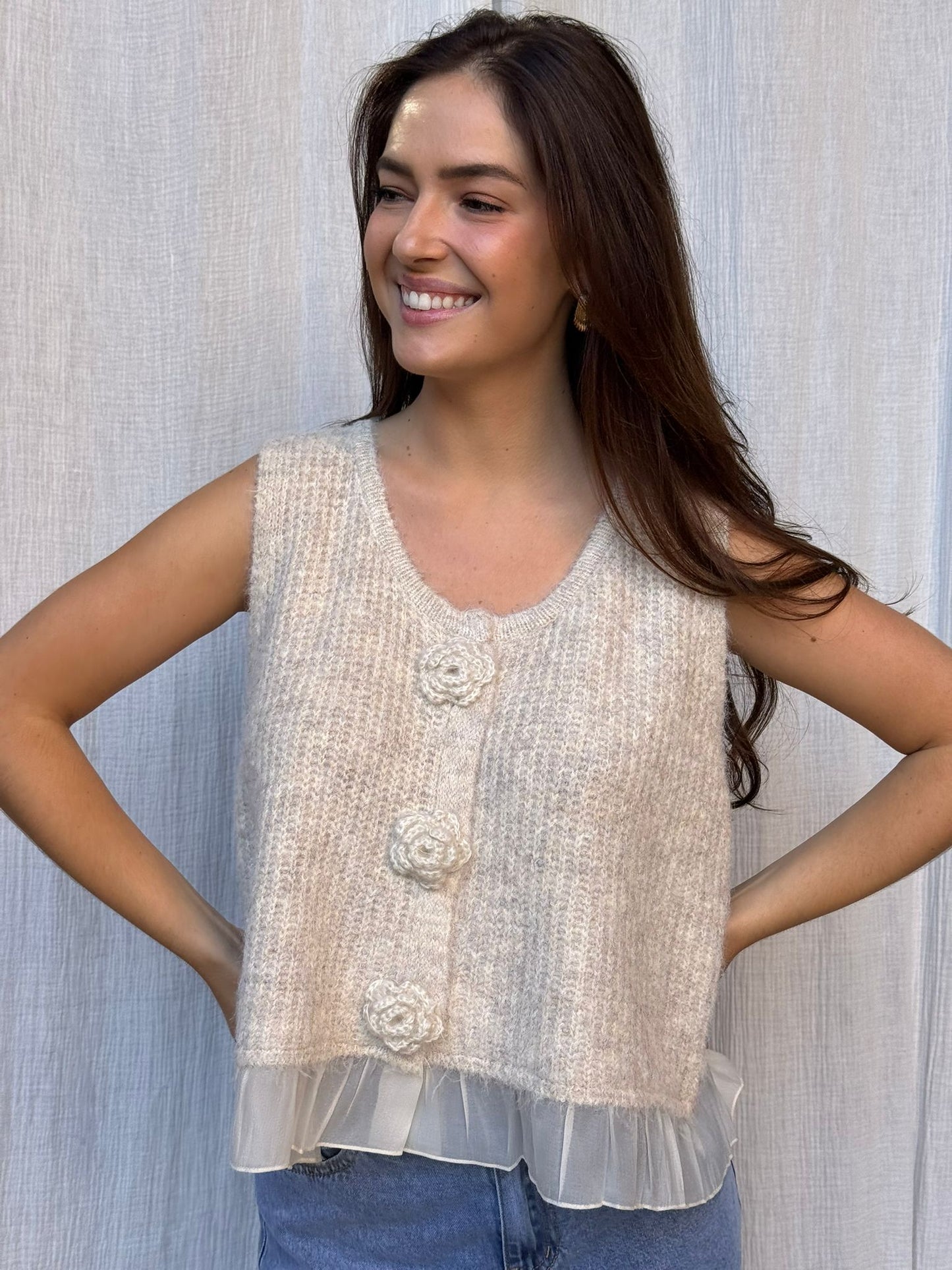 Pull Josianne -Beige