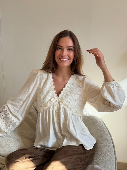 Blouse Amina -Écru