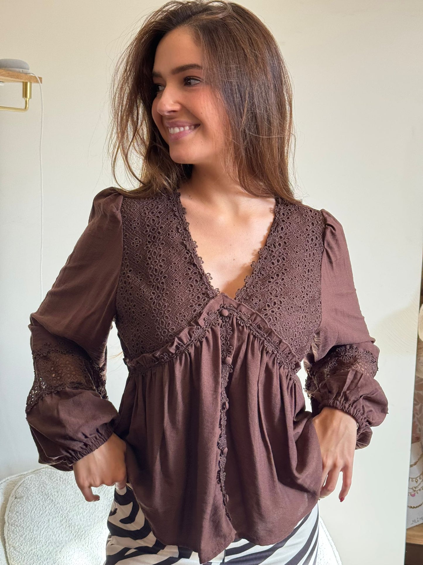 Blouse Amina -Marron