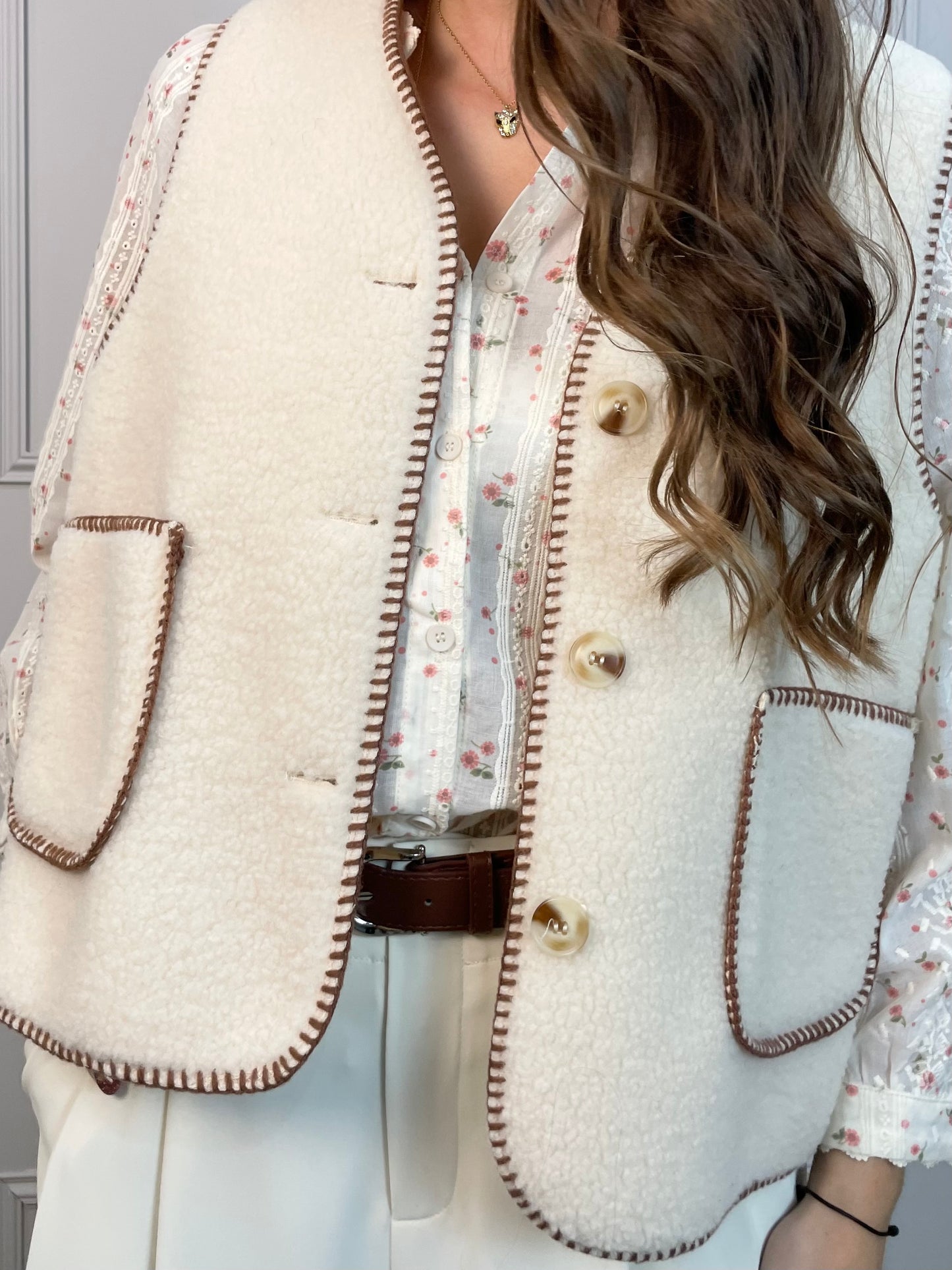 Gilet sans manches Alba - Beige