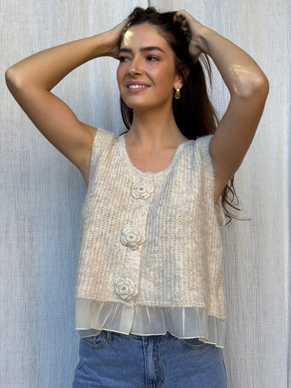 Pull Josianne -Beige