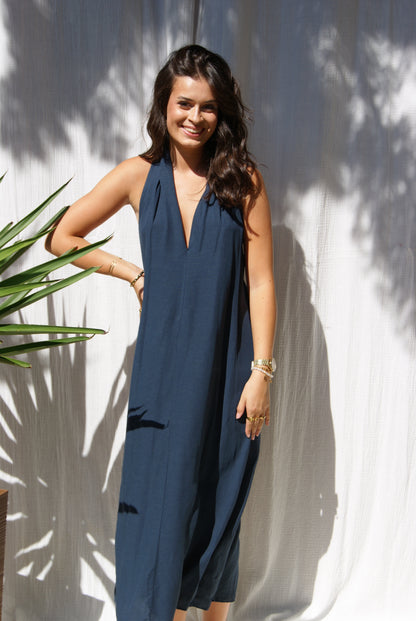 Robe Jannat - Bleu marine