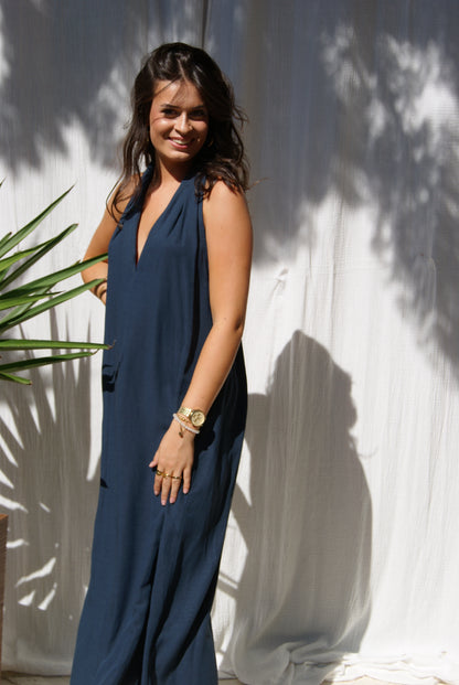 Robe Jannat - Bleu marine