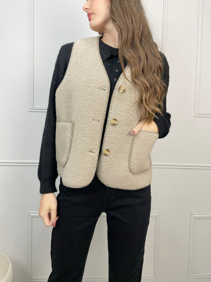 Gilet sans manches Alba - Taupe