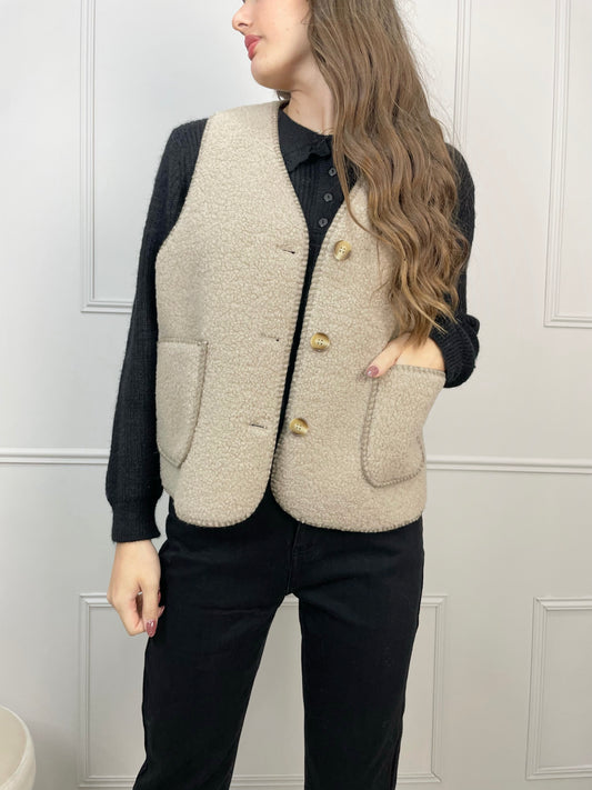 Gilet sans manches Alba - Taupe