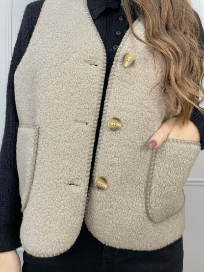 Gilet sans manches Alba - Taupe