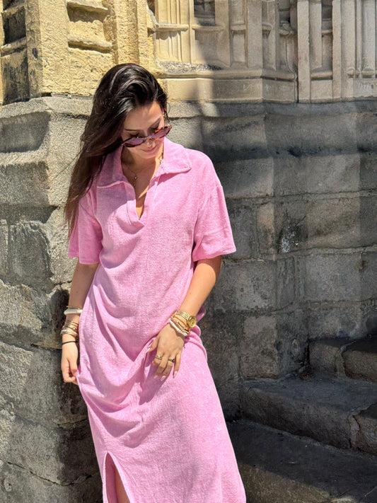 Robe éponge - Rose