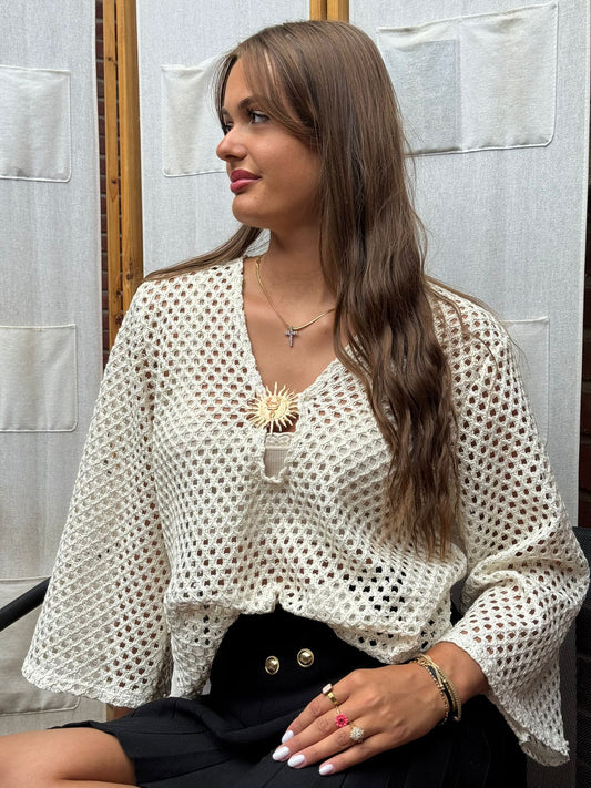 Blouse Soleil -Écru