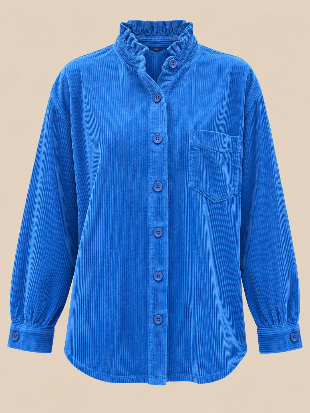 Chemise Velours Théodora - Bleu