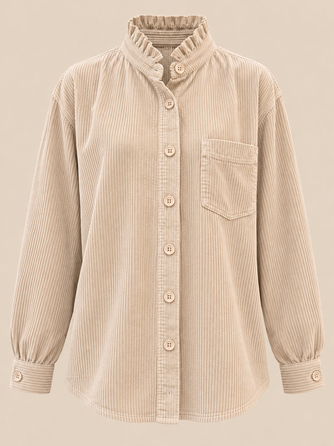 Chemise Velours Théodora - Beige
