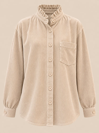 Chemise Velours Théodora - Beige